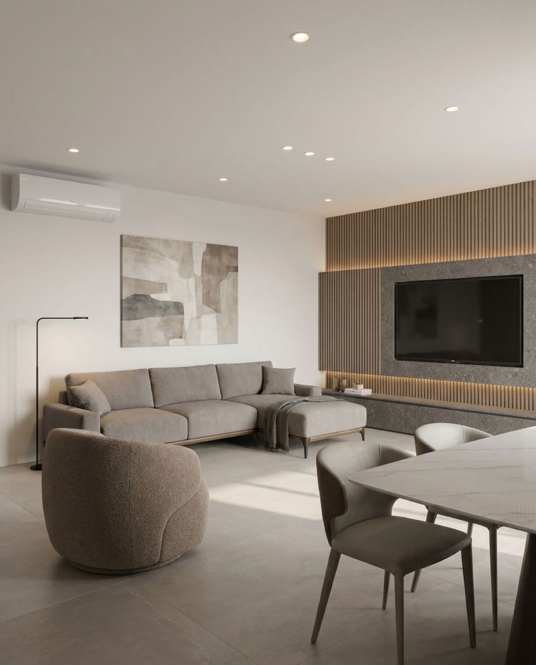 Modern Contemporary living room in a Singapore HDB flat
