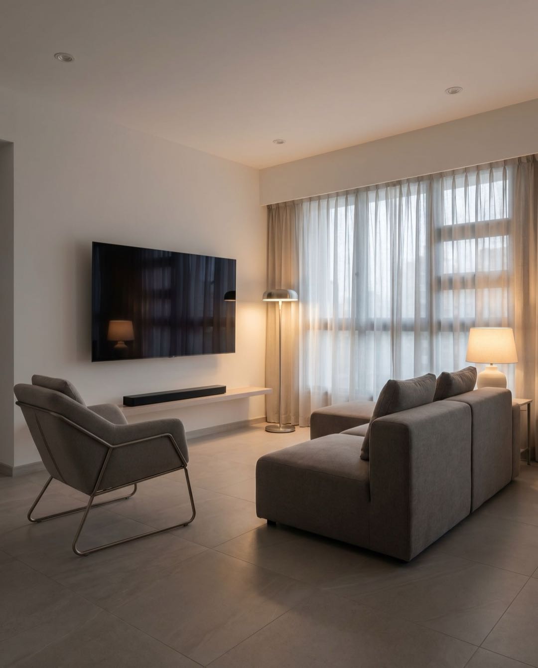 Modern Contemporary living room in a Singapore HDB flat