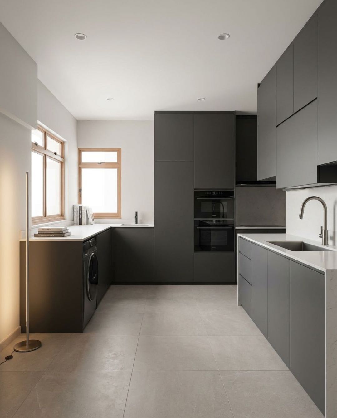 Modern Contemporary kitchen in a Singapore HDB flat