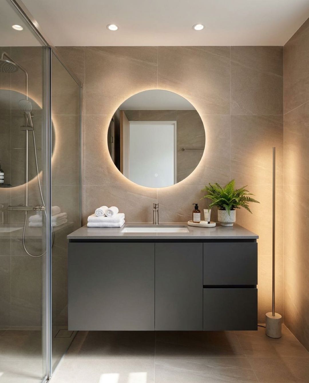 Modern Contemporary bathroom in a Singapore HDB flat