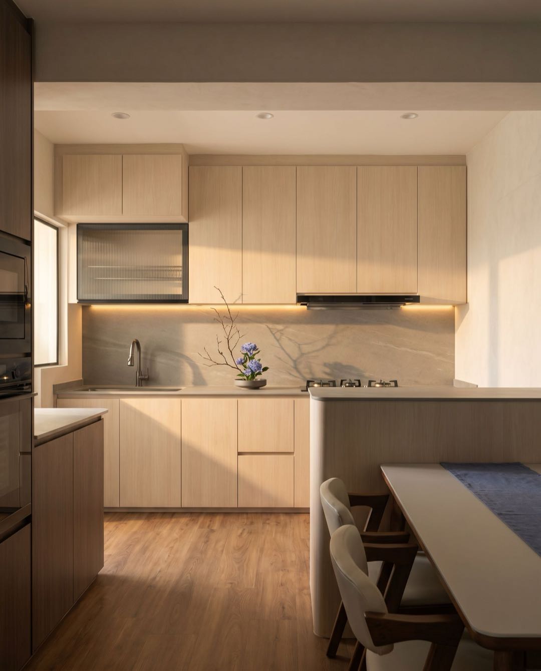Japandi kitchen in a Singapore HDB flat