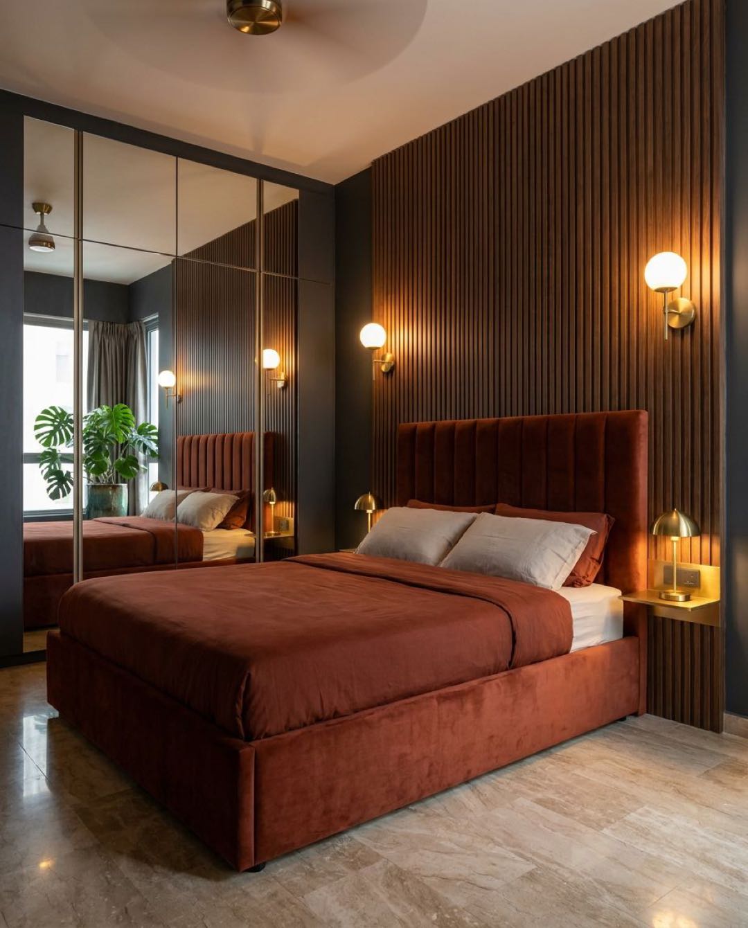 Modern Luxe bedroom in a Singapore HDB flat