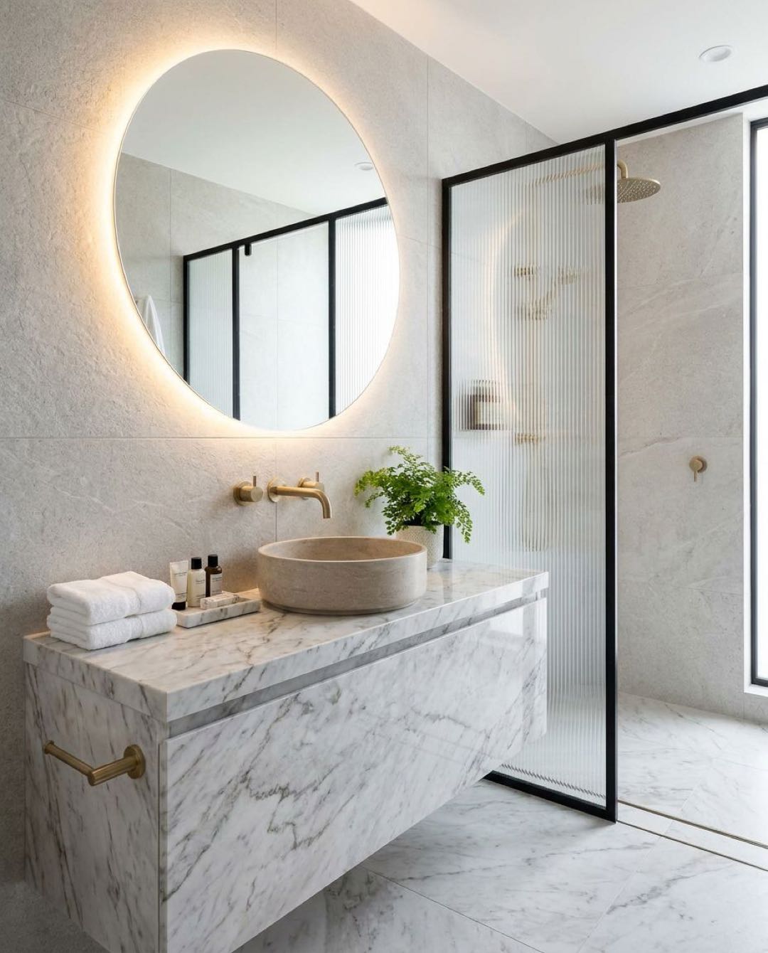 Modern Luxe bathroom in a Singapore HDB flat