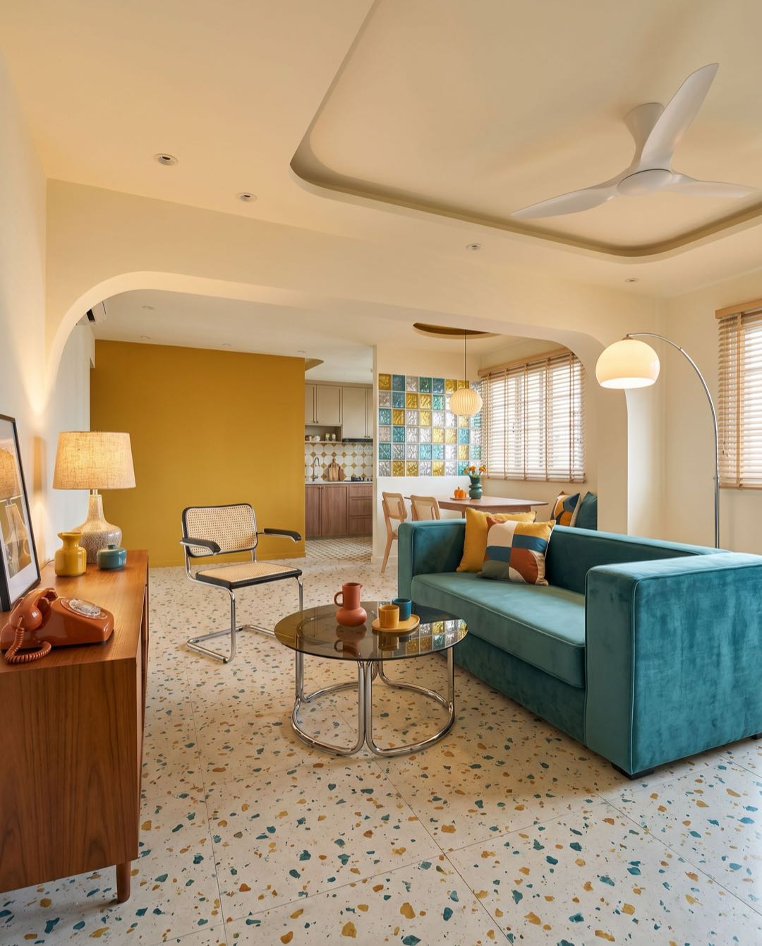 Retro Vintage living room in a Singapore HDB flat