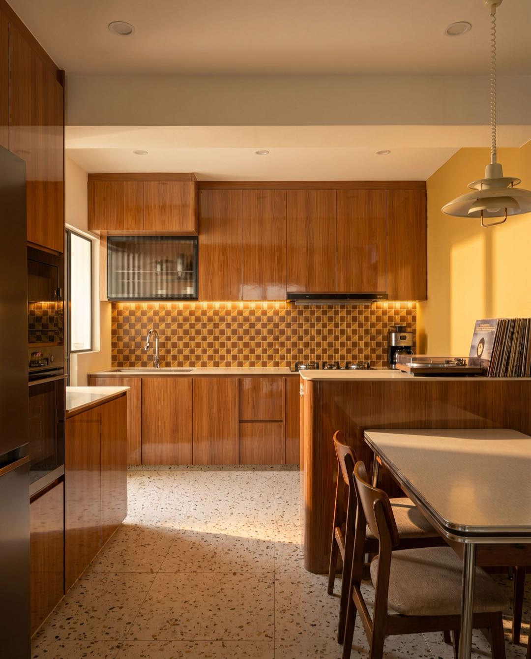 Retro Vintage kitchen in a Singapore HDB flat