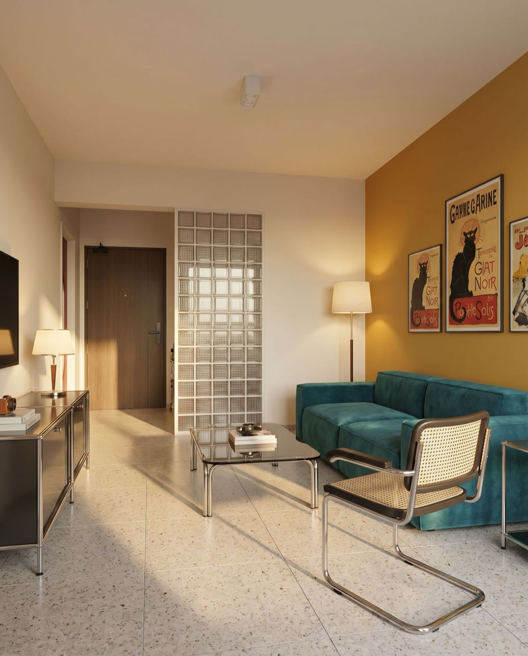 Retro Vintage living room in a Singapore HDB flat