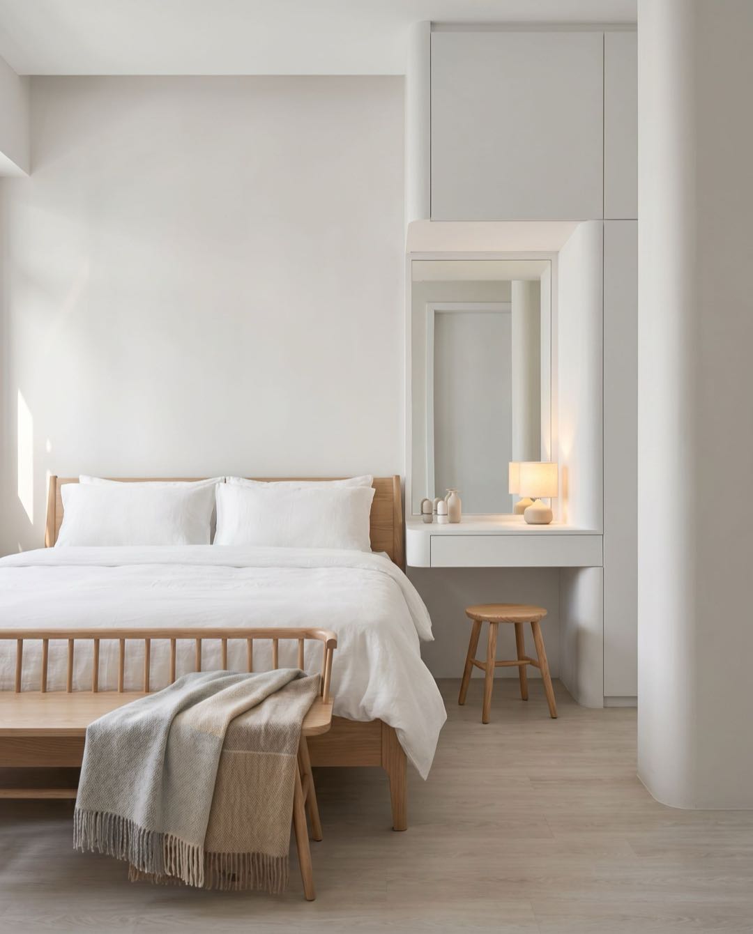 Scandi Minimalist bedroom in a Singapore HDB flat