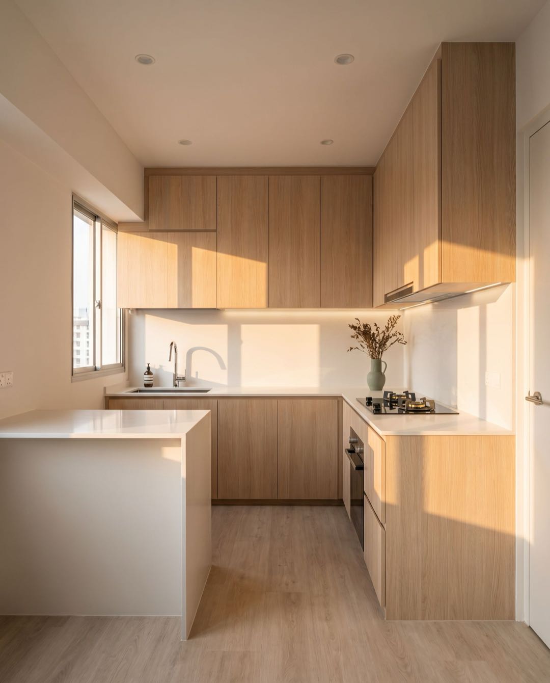Scandi Minimalist kitchen in a Singapore HDB flat