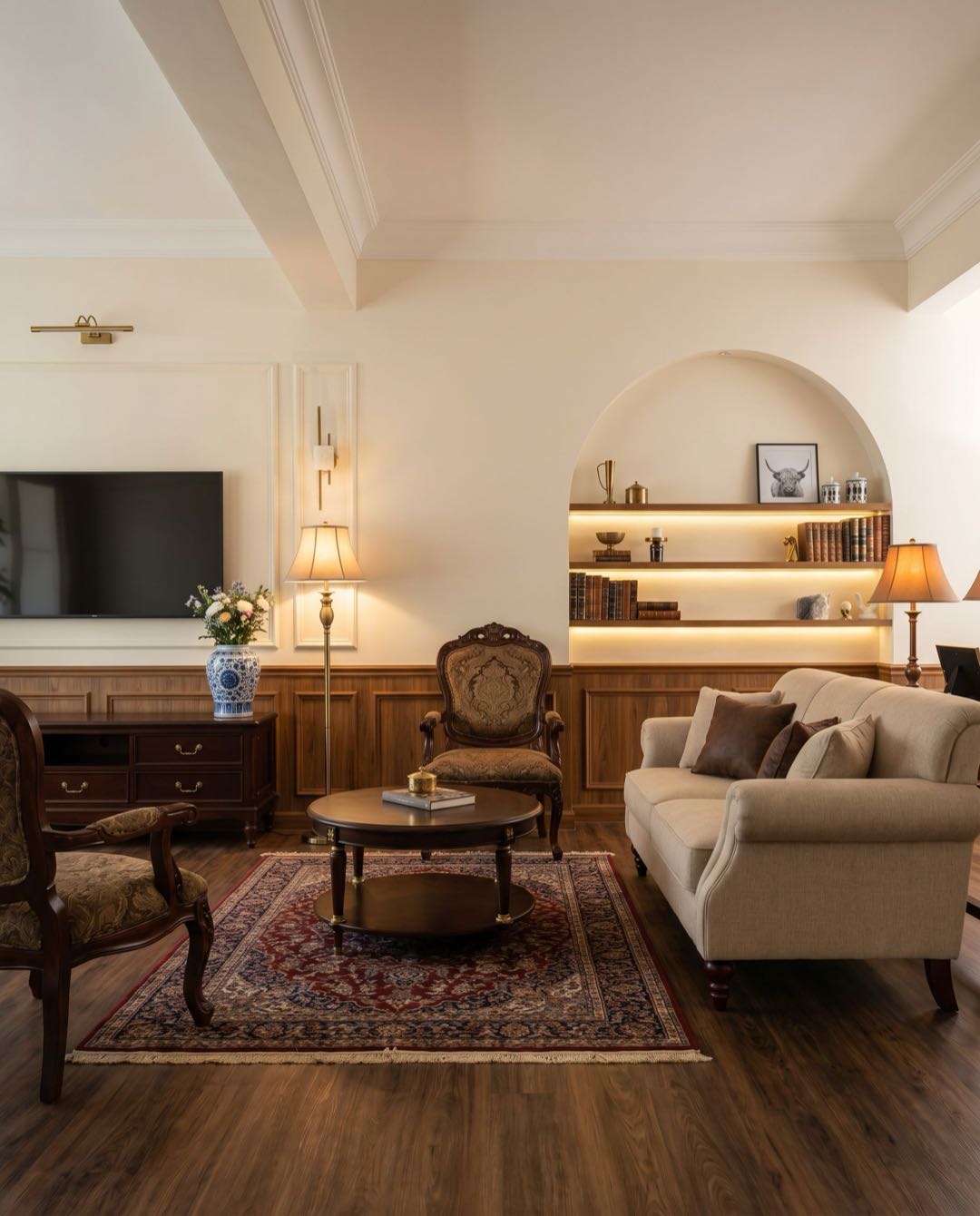 Traditional living room in a Singapore HDB flat