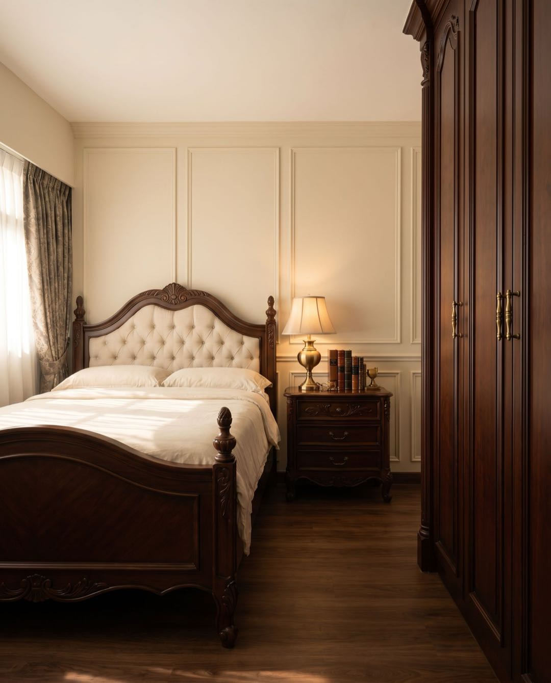 Traditional bedroom in a Singapore HDB flat