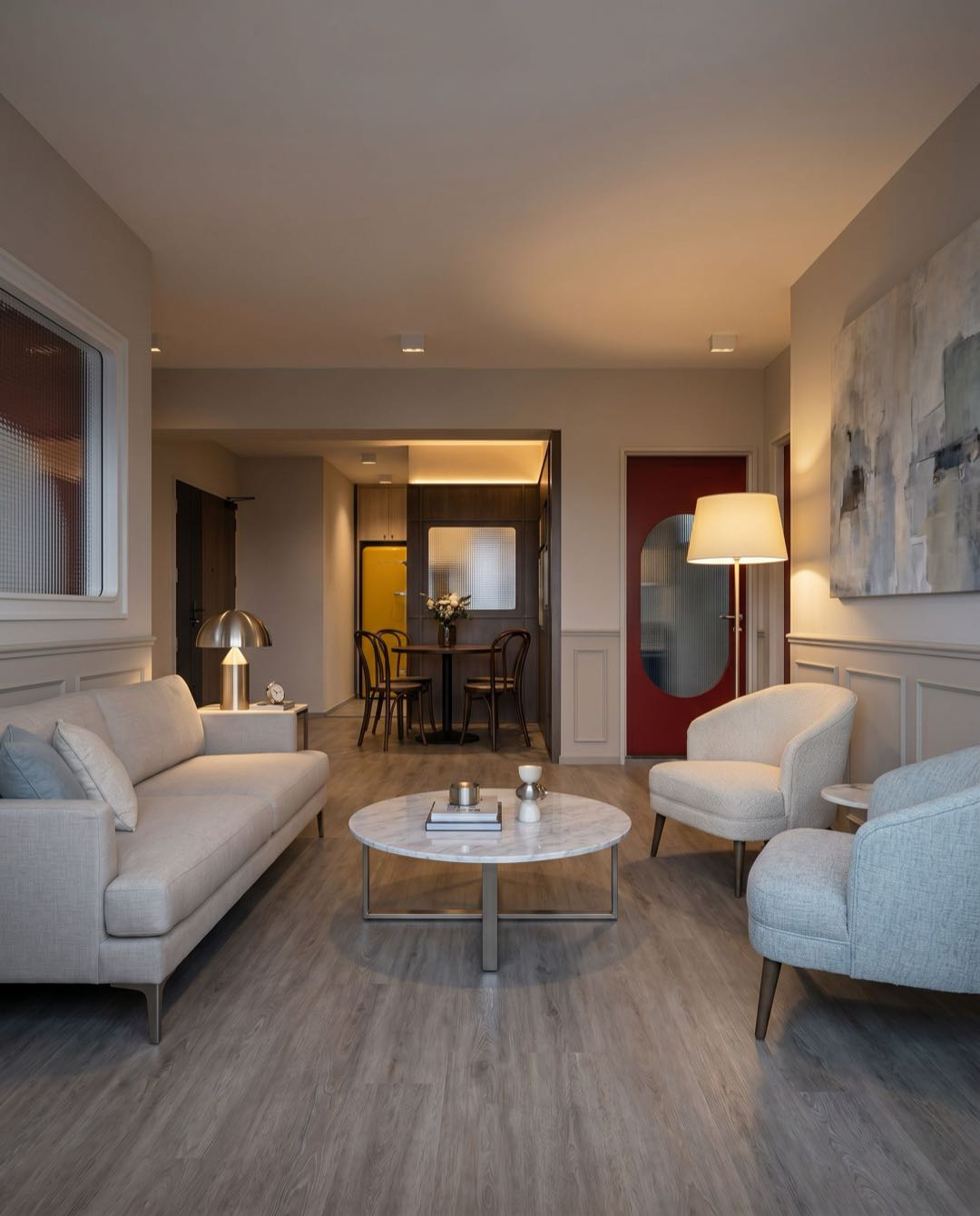 Transitional living room in a Singapore HDB flat