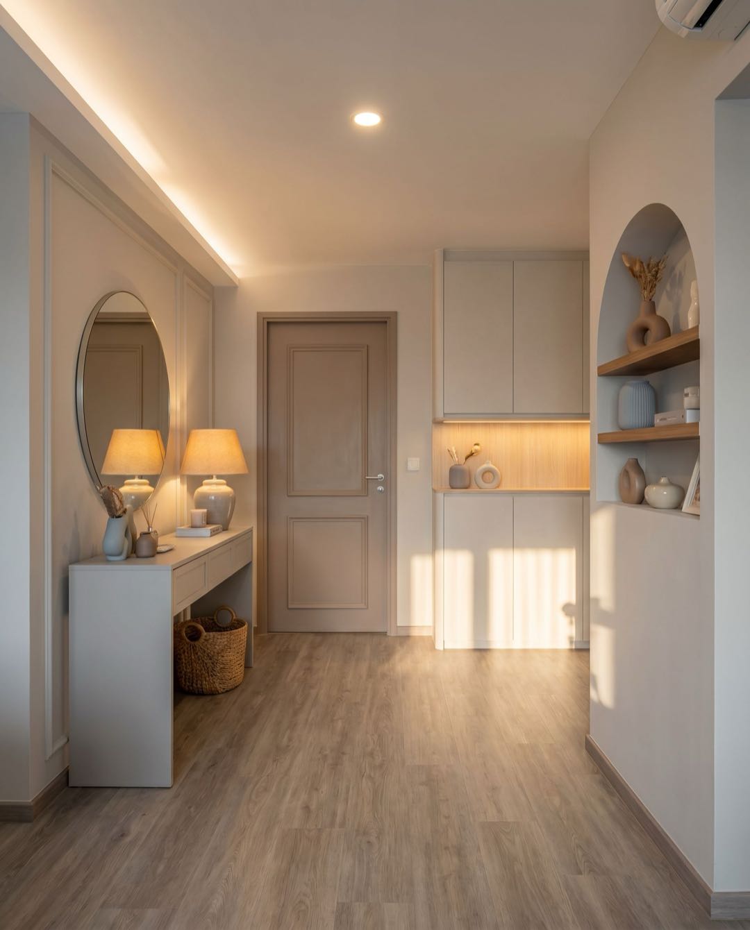 Transitional entryway in a Singapore HDB flat