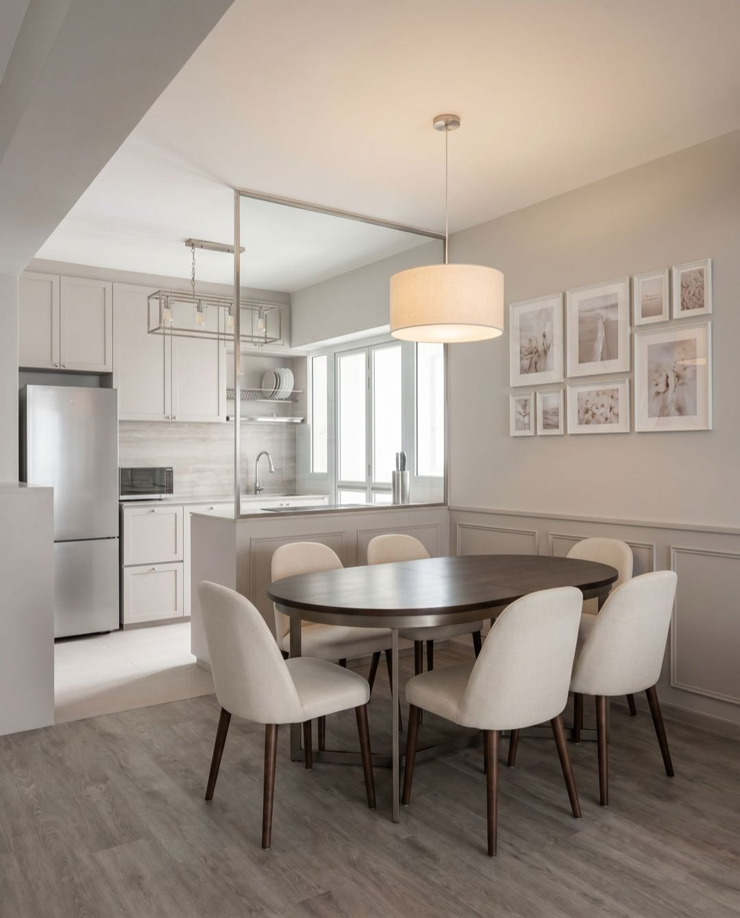 Transitional dining area in a Singapore HDB flat